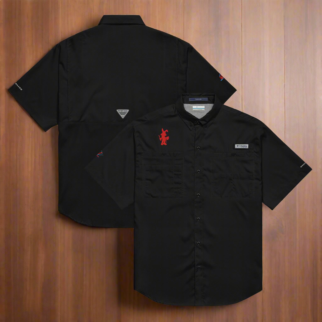 FĀD in Columbia short sleeve Barber Button up